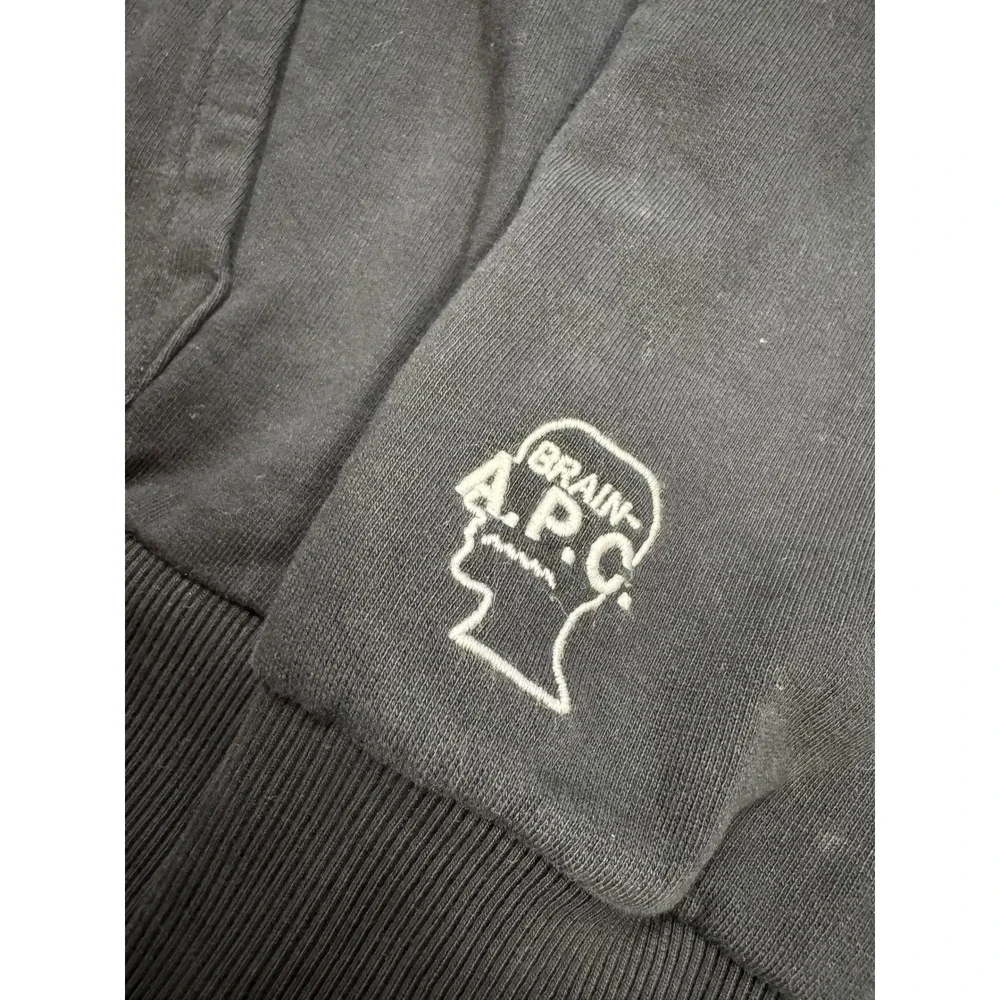A.P.C. Brain Dead Hoodie Mens L Black Excellent Future Shock Graphic Sweatshirt - Picture 4 of 7